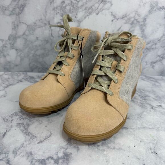 Sorel Women’s Boots sz 8.5 Wedge Ankle Suede Evie Lace Up NEW #K948 - Picture 4 of 8